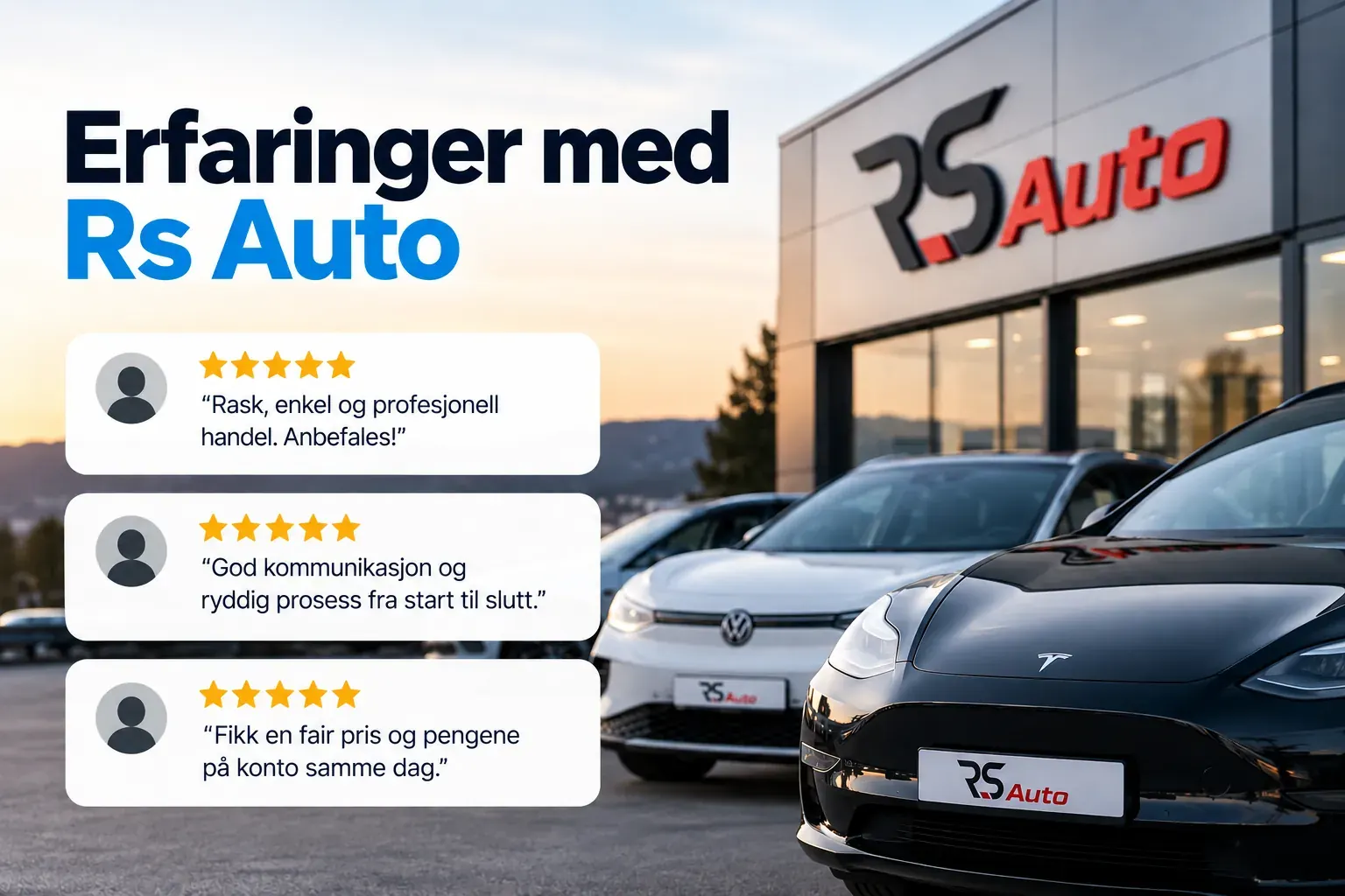 Erfaringer med Rs Auto – kundeomtaler foran elbiler utenfor Rs Auto